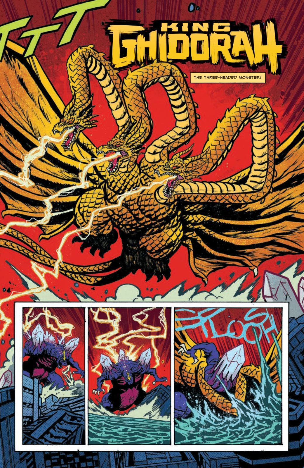 Godzilla Rivals Comic Books Godzilla Rivals: King Ghidorah vs. SpaceGodzilla #1 - Comic Book Preview
