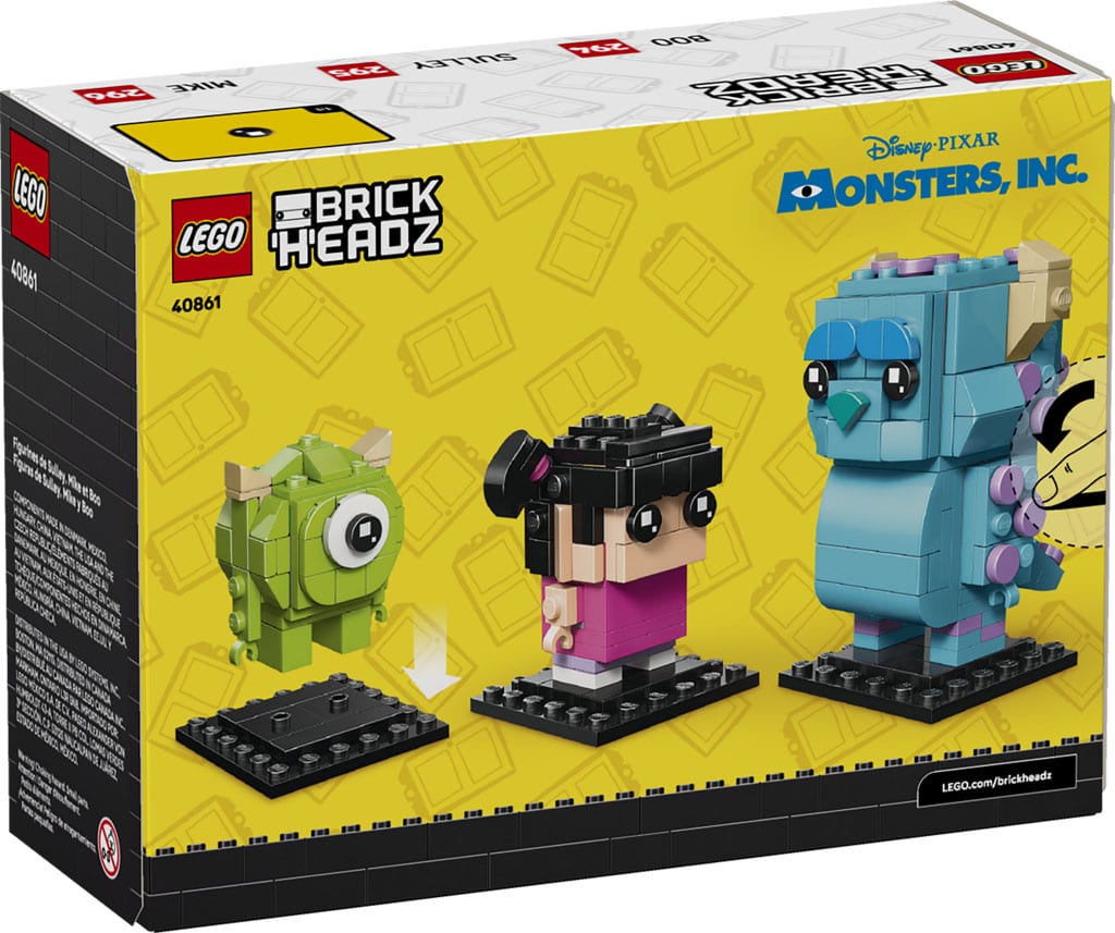 Mike, Sulley and Boo get the LEGO BrickHeadz treatment with Disney ...