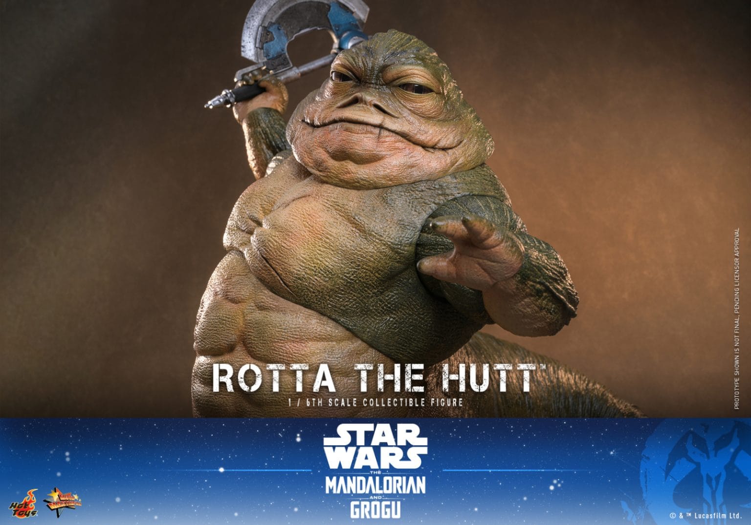 Ricky Rotta Star Wars: The Mandalorian and Grogu Rotta the Hutt sixth scale figure ...
