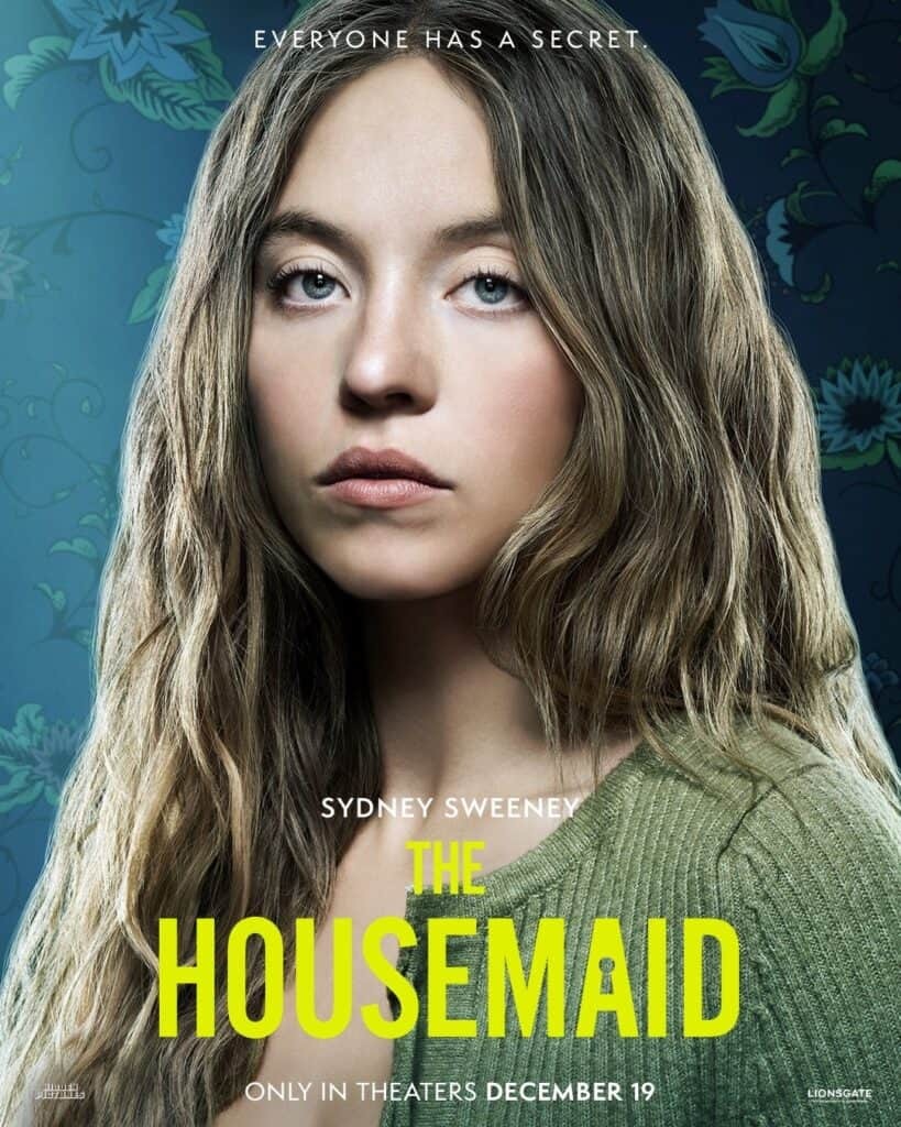 The Housemaid posters showcase Sydney Sweeney, Amanda Seyfried, Brandon