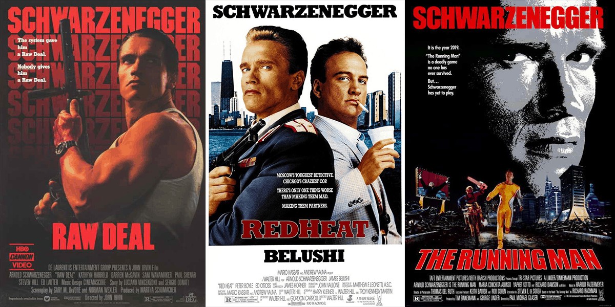 Three Rs Arnold Schwarzenegger: Raw Deal, Heat and The Running Man